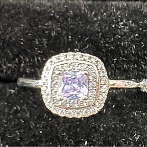 NWT Ryze Party Lavender , White Frost CZ .925 Sterling Silver Ring - Size 10